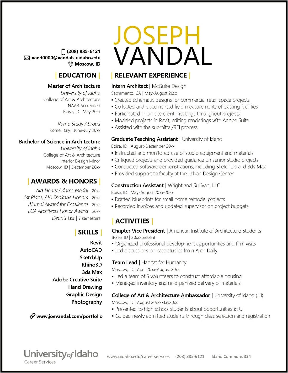 Resume Education Examples For Freshman College Students