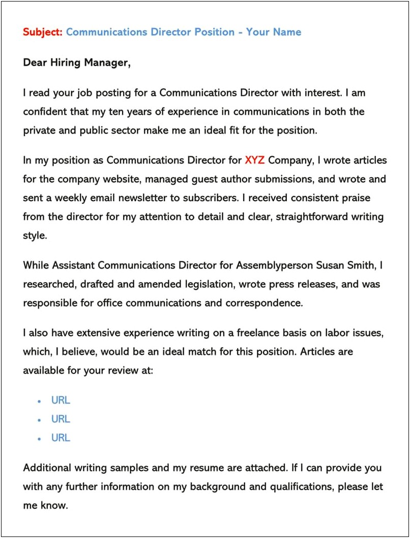 Resume Email No Hiring Manager