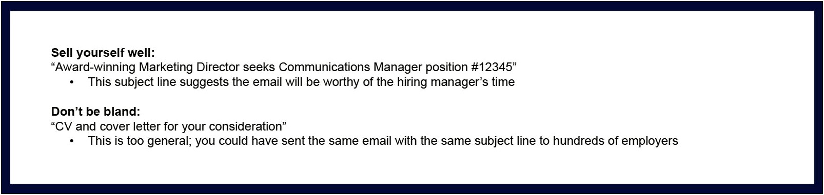 Resume Email No Niring Manager