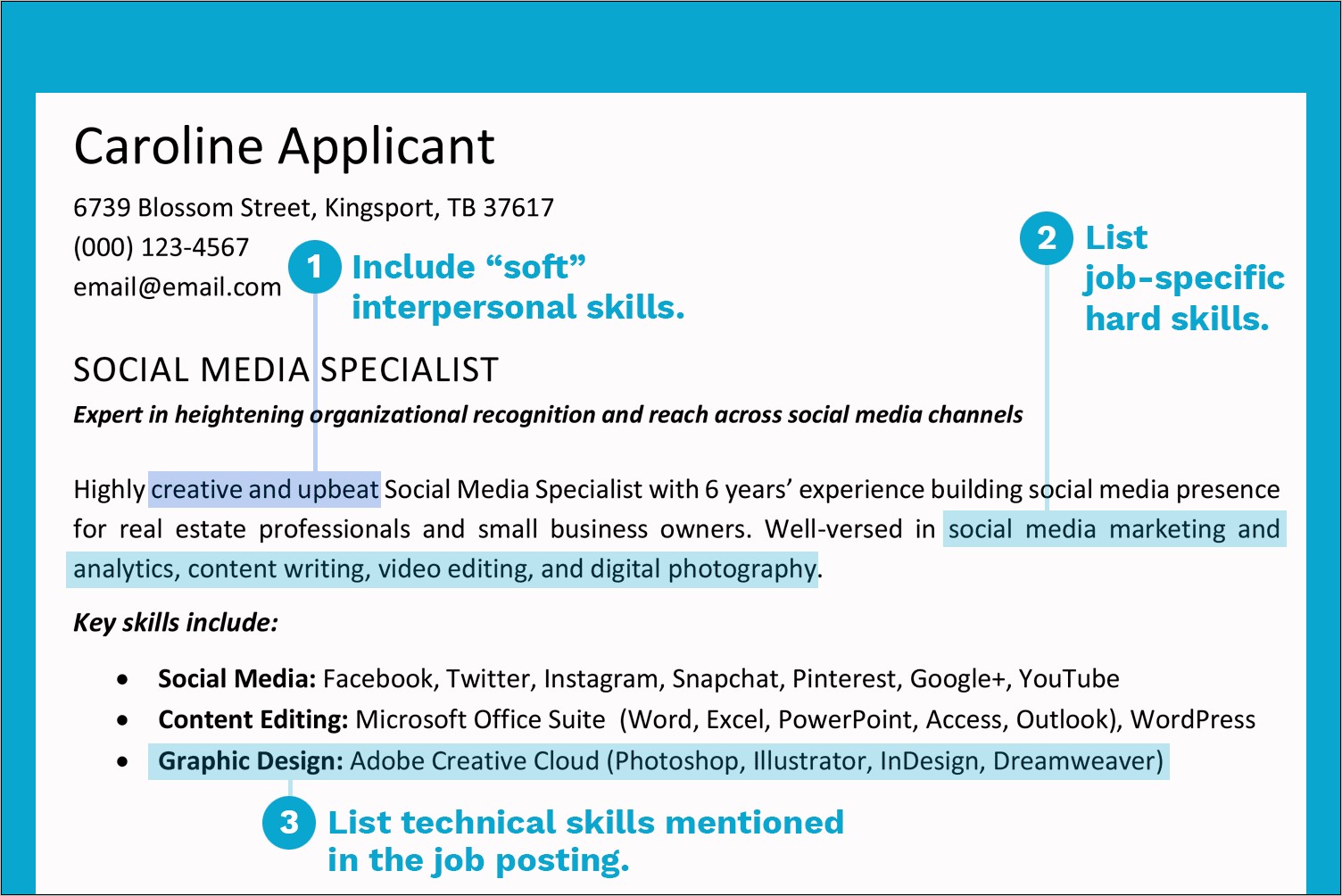 Resume Example Microsoft Office Skills