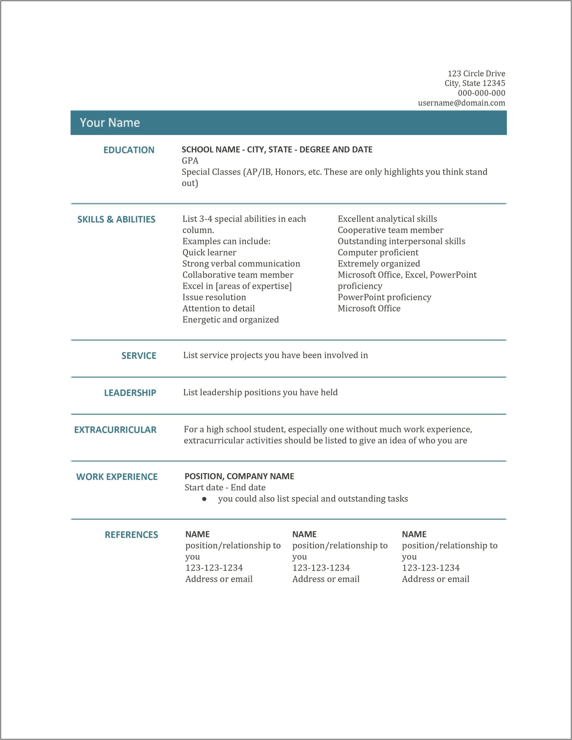 Resume Example Of Proficiency With Ms Word