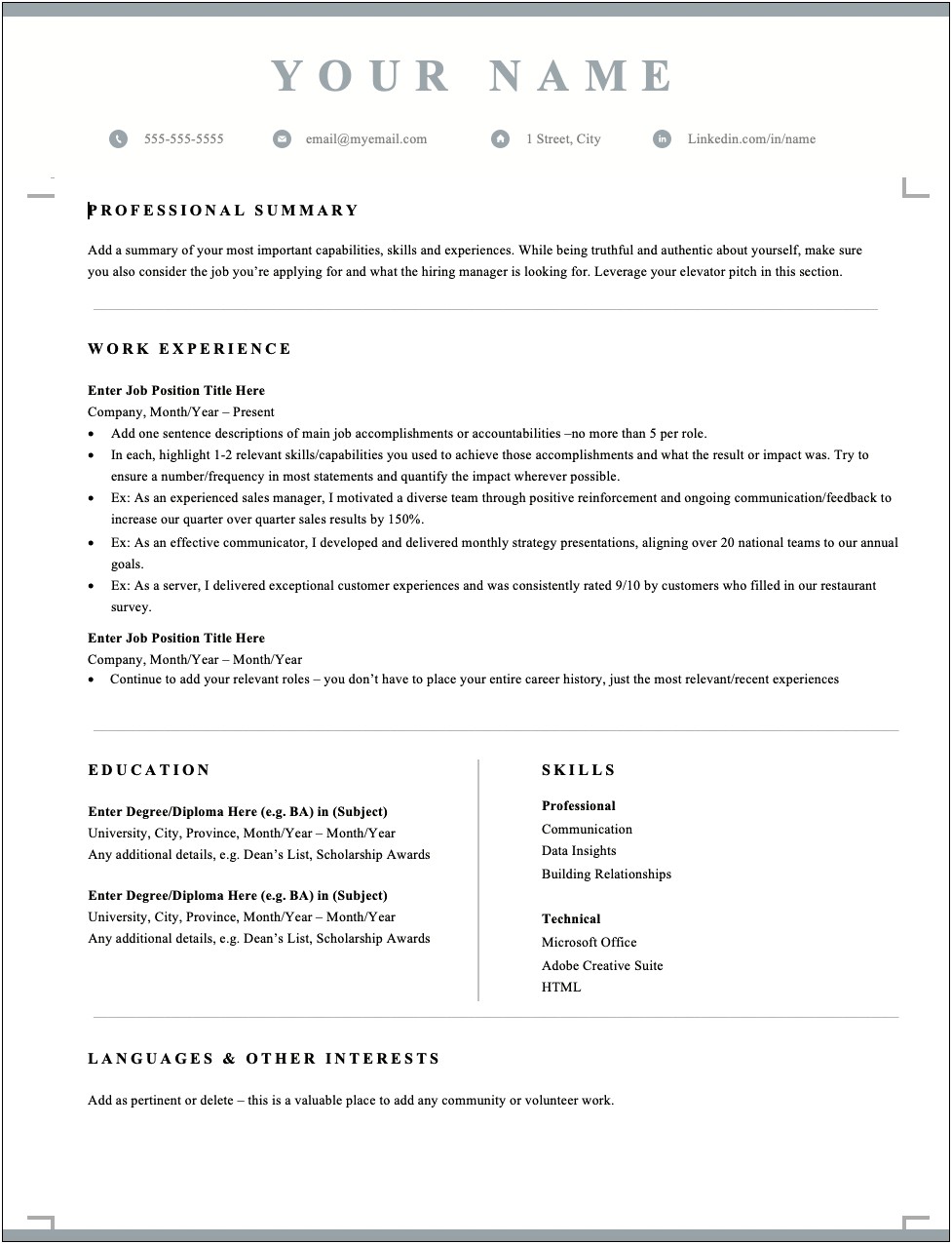 Resume Example Professional Synonym For Assciates Degree Standards