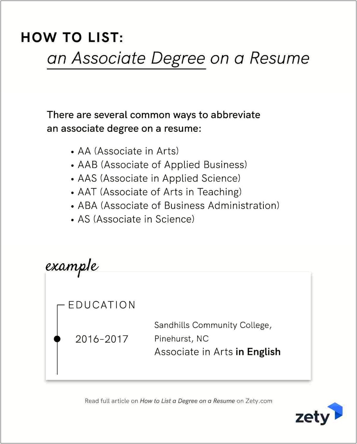 Resume Example Professional Synonym For Associates Degree Standards