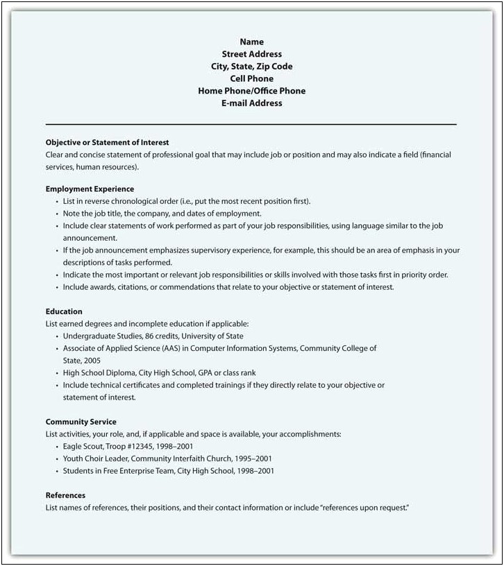 Resume Example Sentence For Following Company Protocol