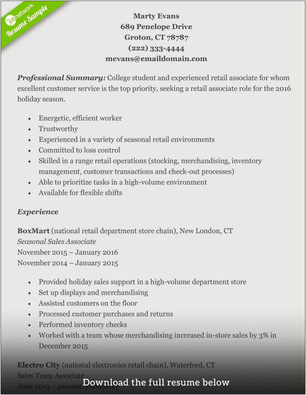 Resume Examples 2015 For Jobs