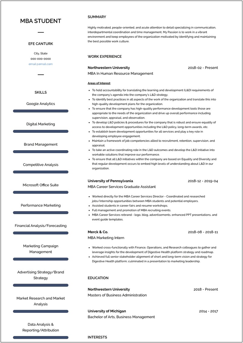 Resume Examples 2019 For Students