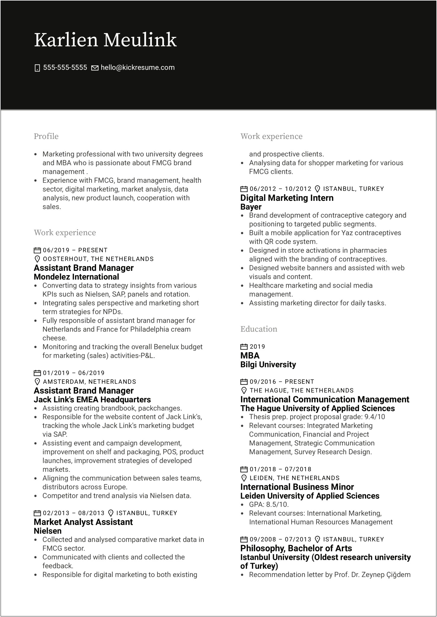 Resume Examples Bachelor With Minor