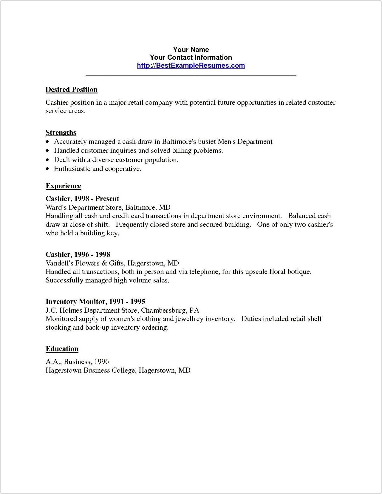 Resume Examples Florist No Experience