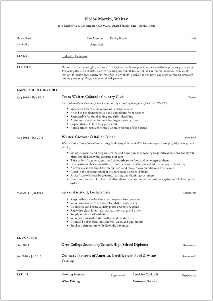 Resume Examples For Active Listening