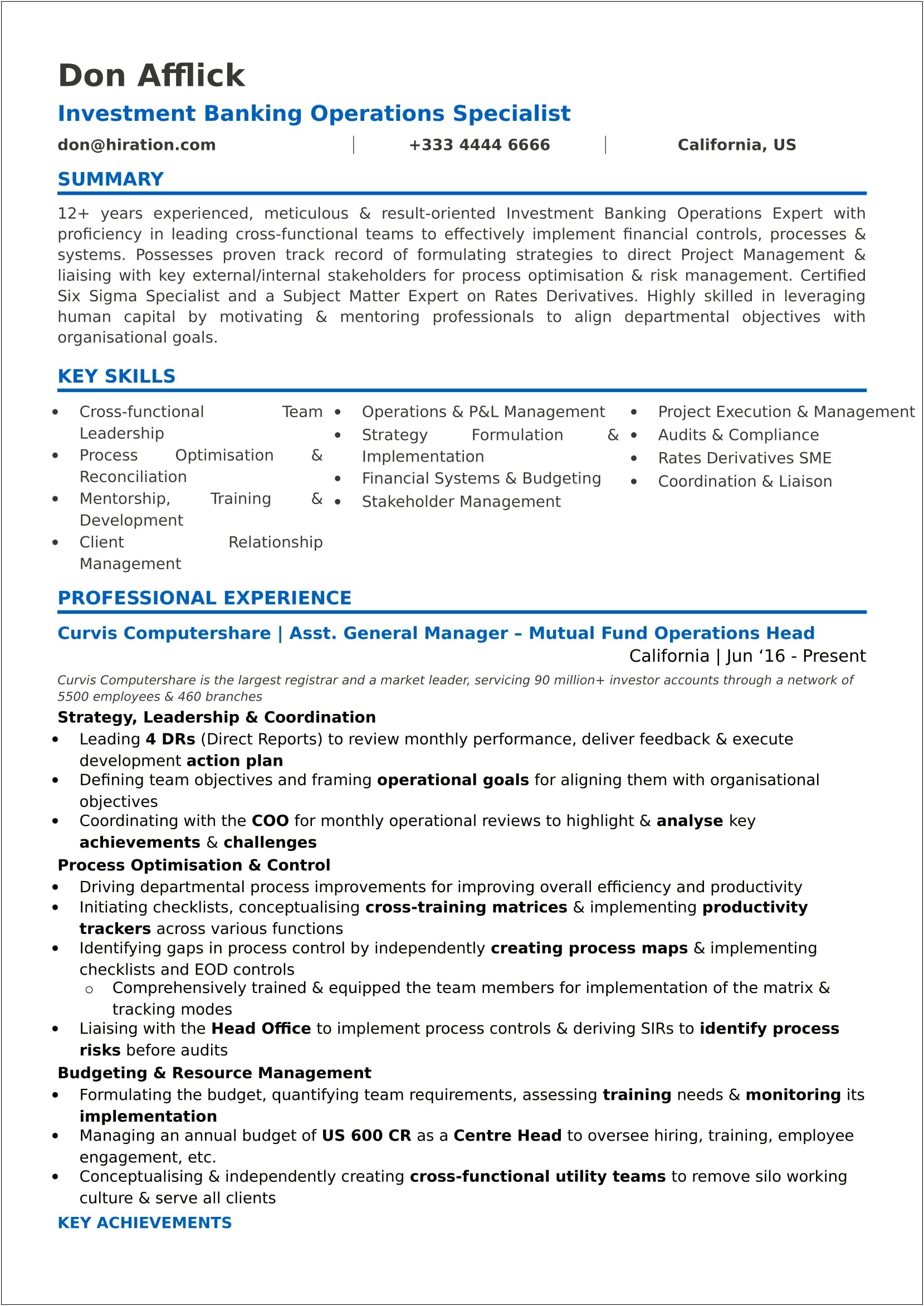 Resume Examples For Changing Jobs