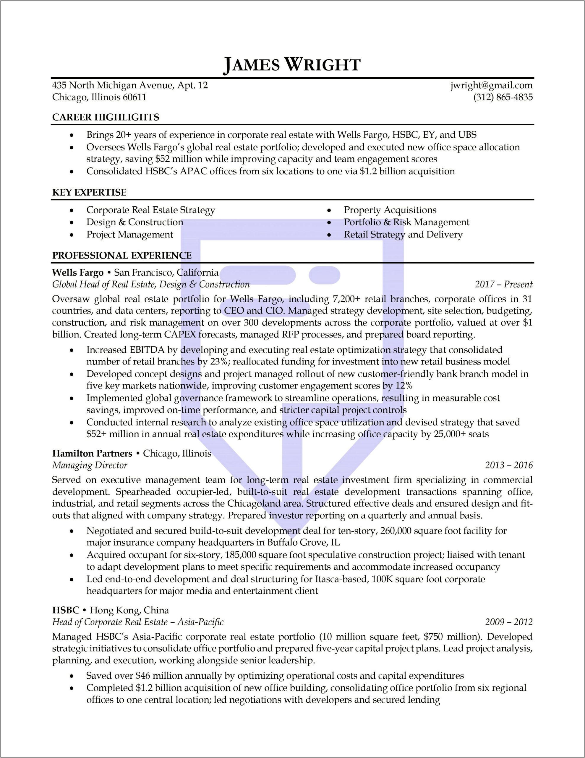 Resume Examples For Construction Directors