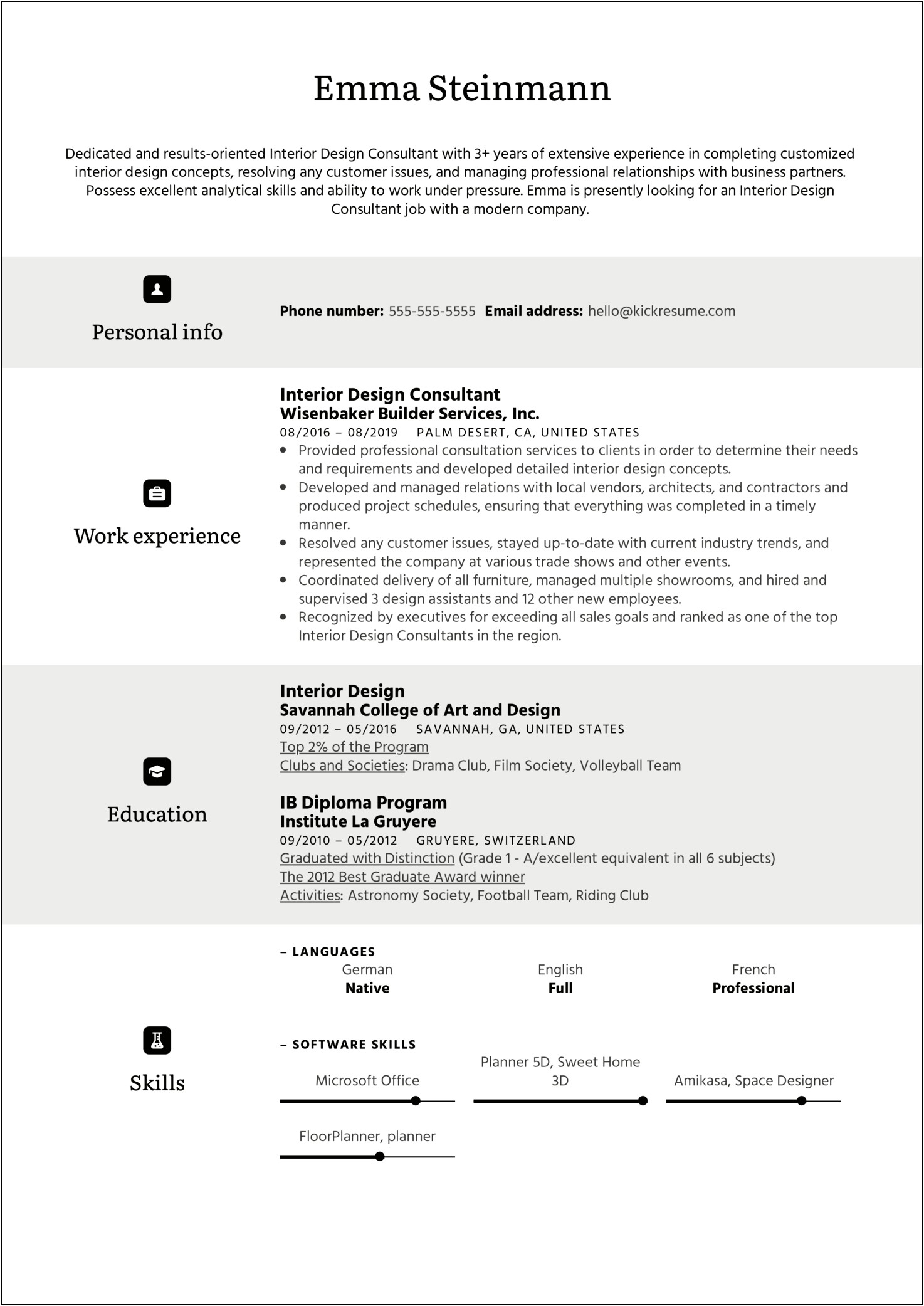 Resume Examples For Consultant Jobs