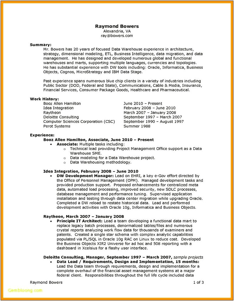 Resume Examples For Event Planners