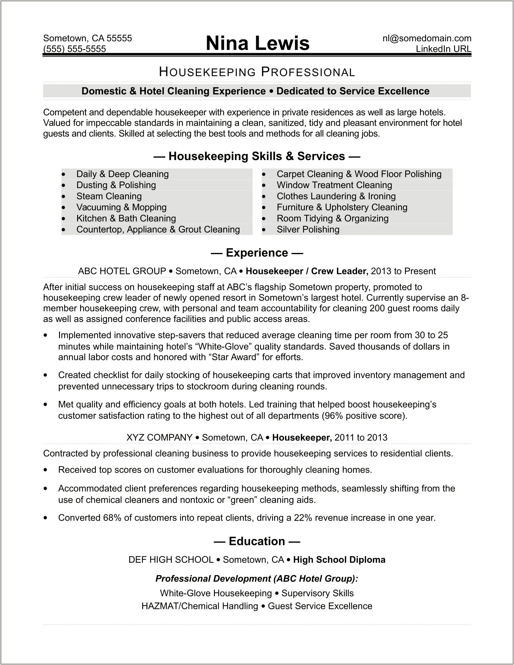 Resume Examples For Food Service Jobs