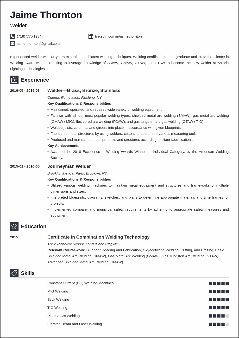 Resume Examples For Gas Company