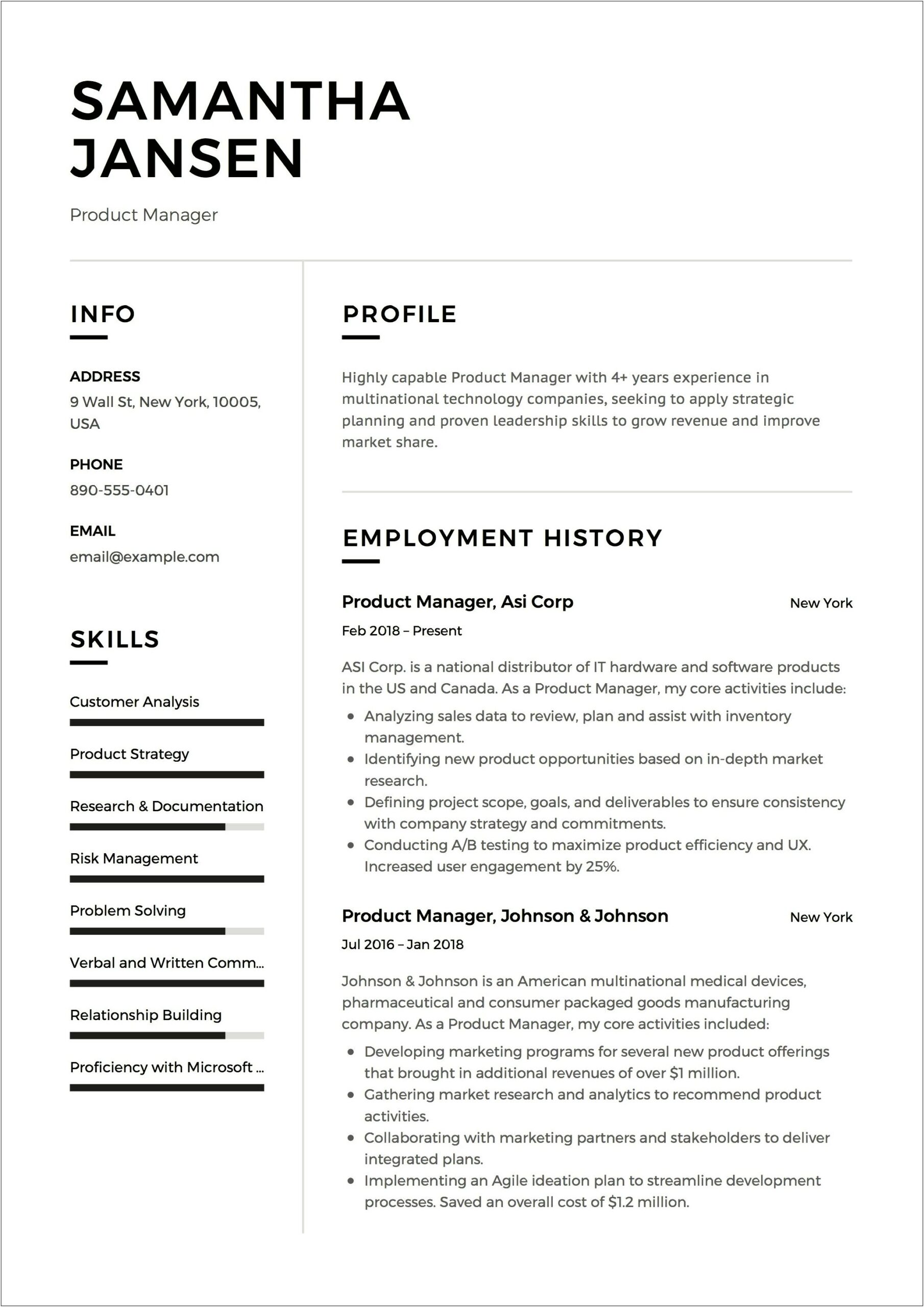 Resume Examples For House Wives