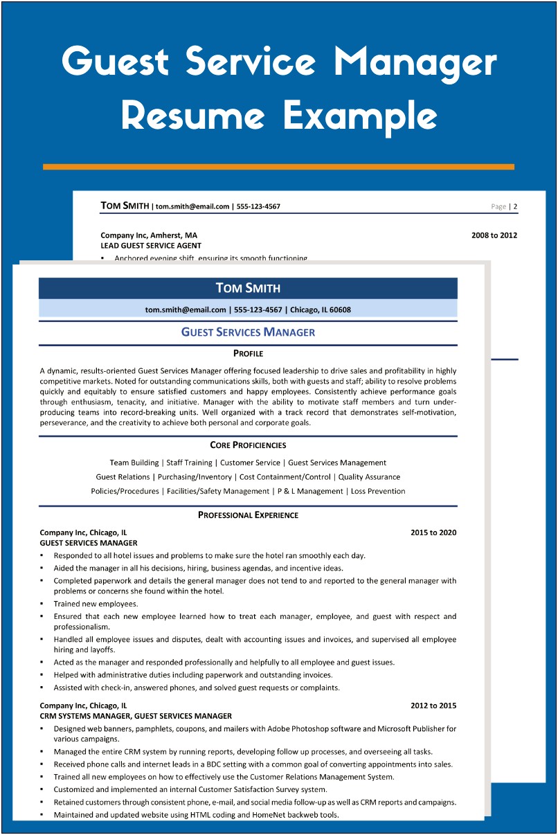 Resume Examples For Job Skills
