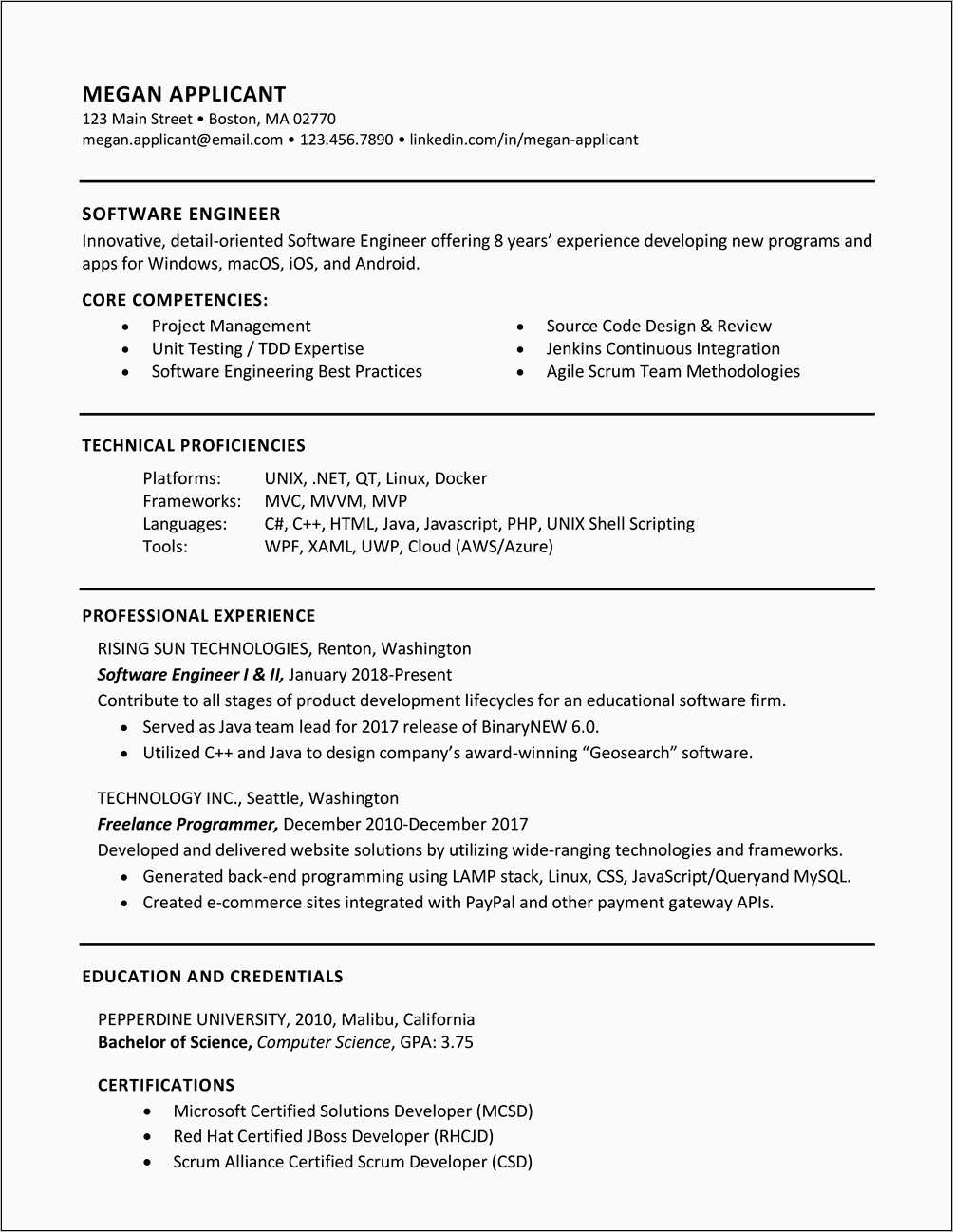 Resume Examples For Jobs Skills