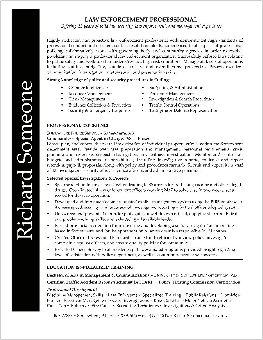 Resume Examples For Law Firms