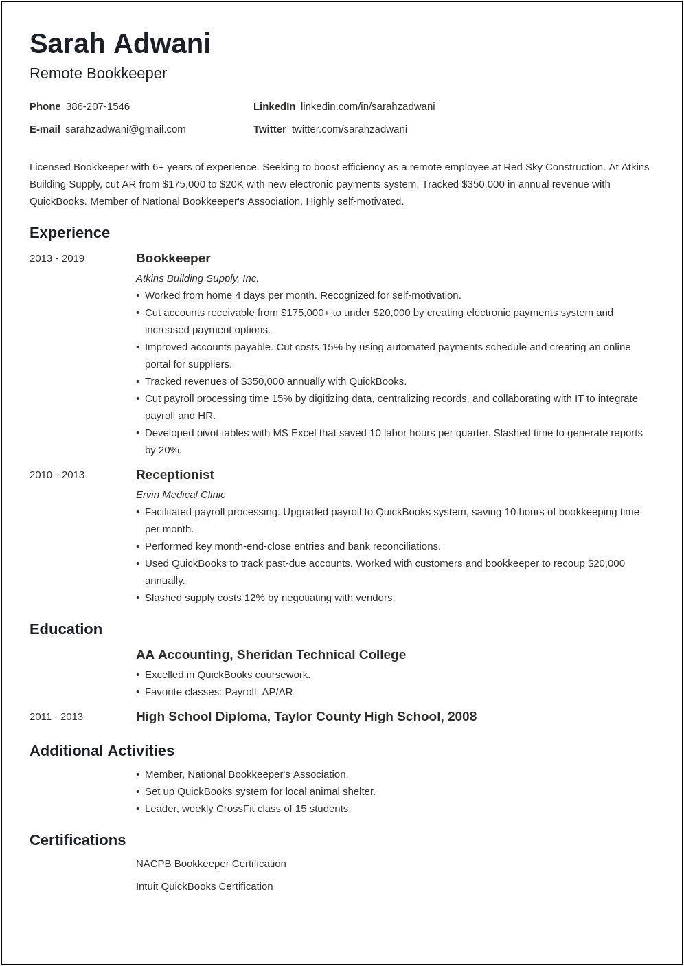 Resume Examples For Mothers Returning To Work