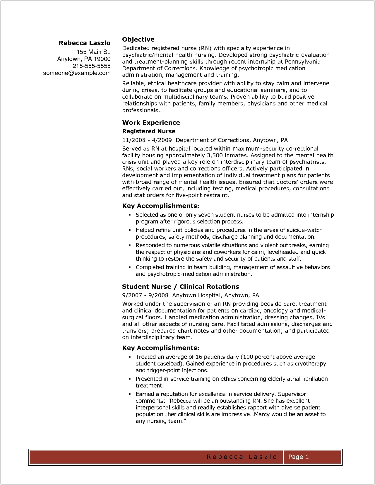 Resume Examples For Nursing Oncology