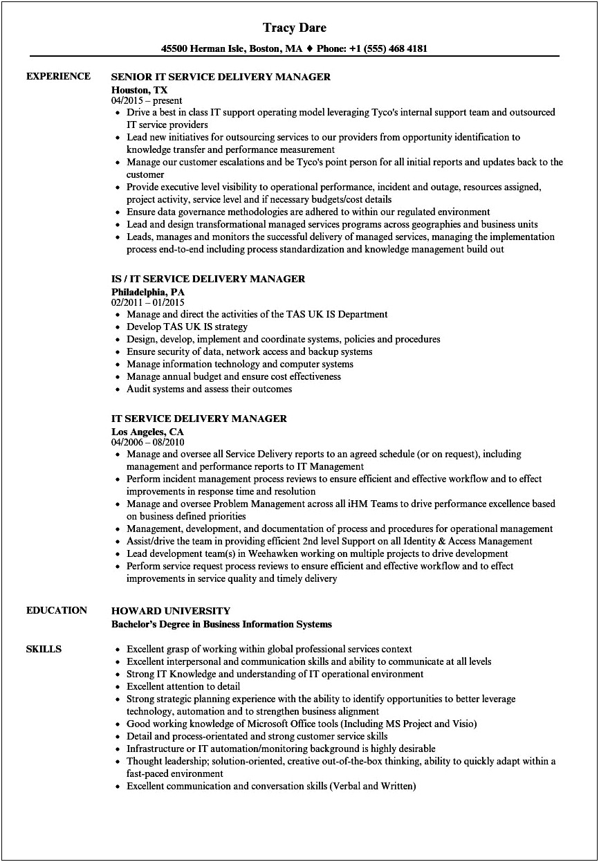 Resume Examples For Shipping Lead
