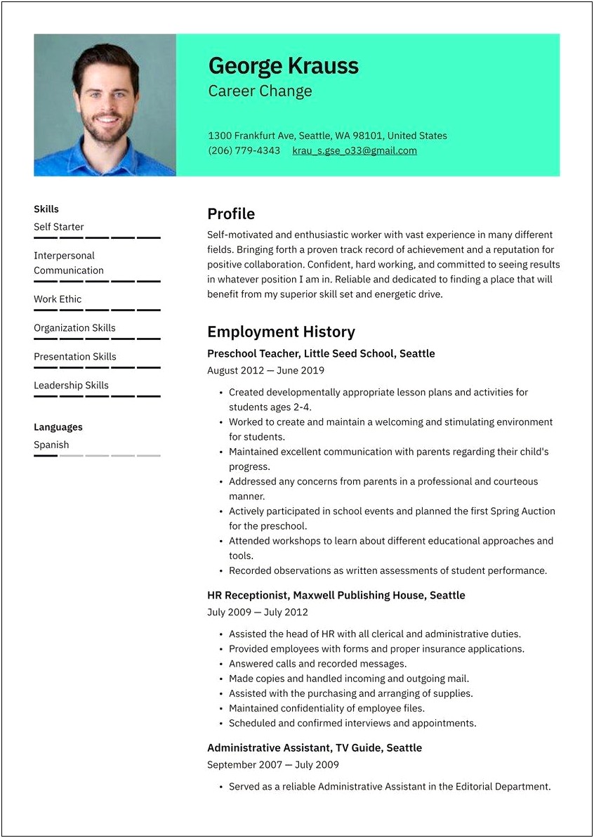 Resume Examples For Technical Jobs