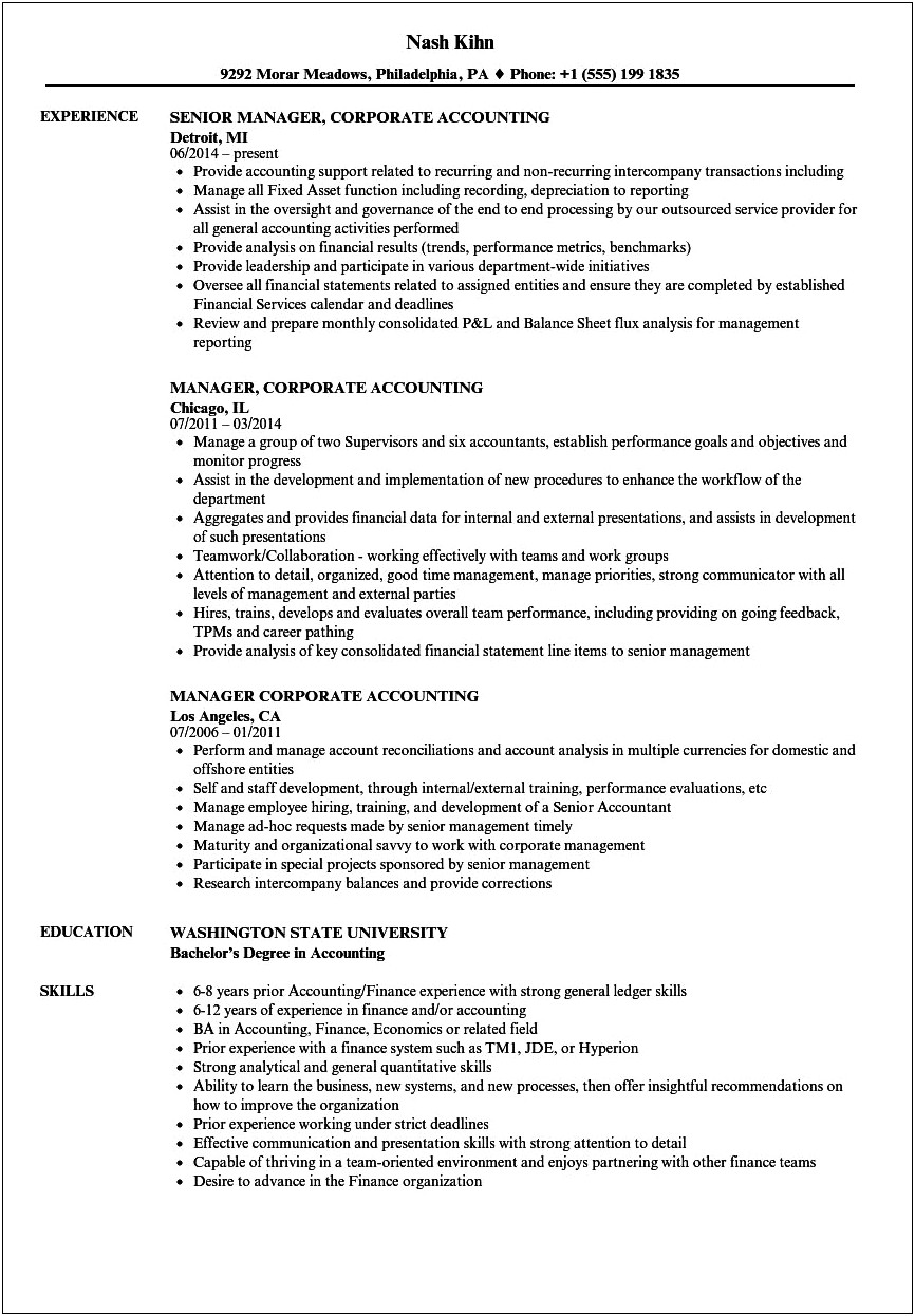 Resume Examples Office Manager Accounting