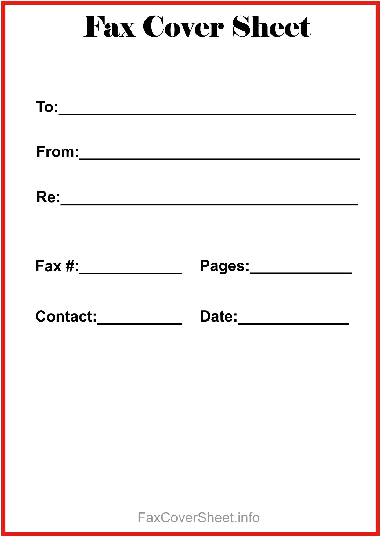 Resume Fax Cover Sheet Example