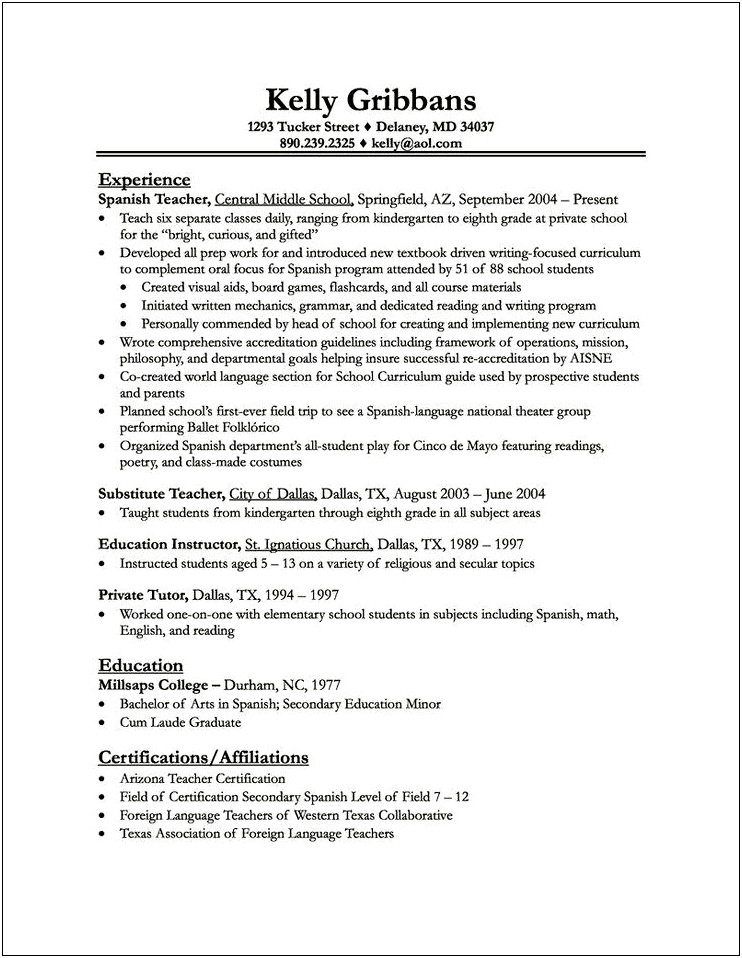 Resume For Church Jobs Near 76065