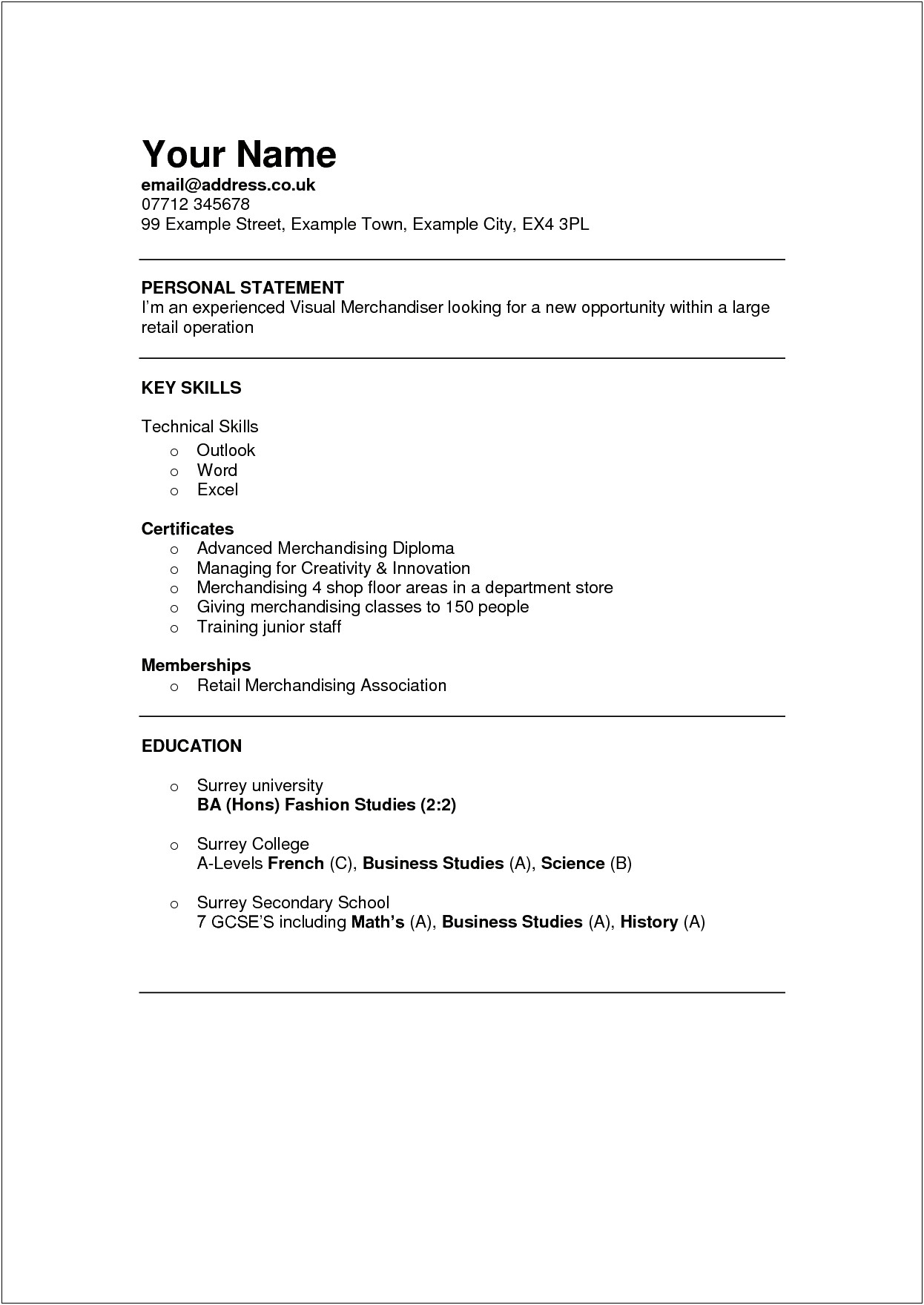 Resume For Degree Students Free Download