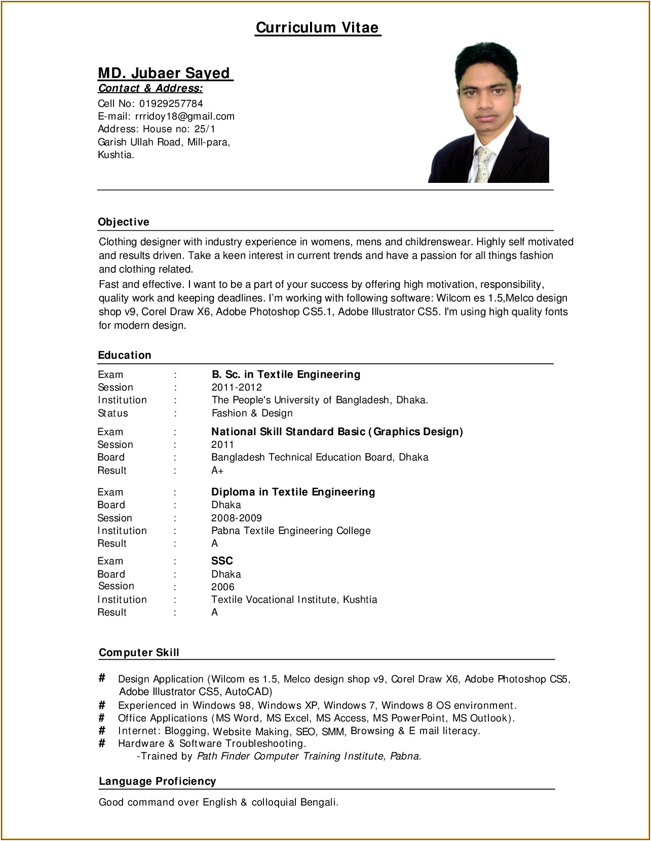 Resume For Dubai Jobs Pdf