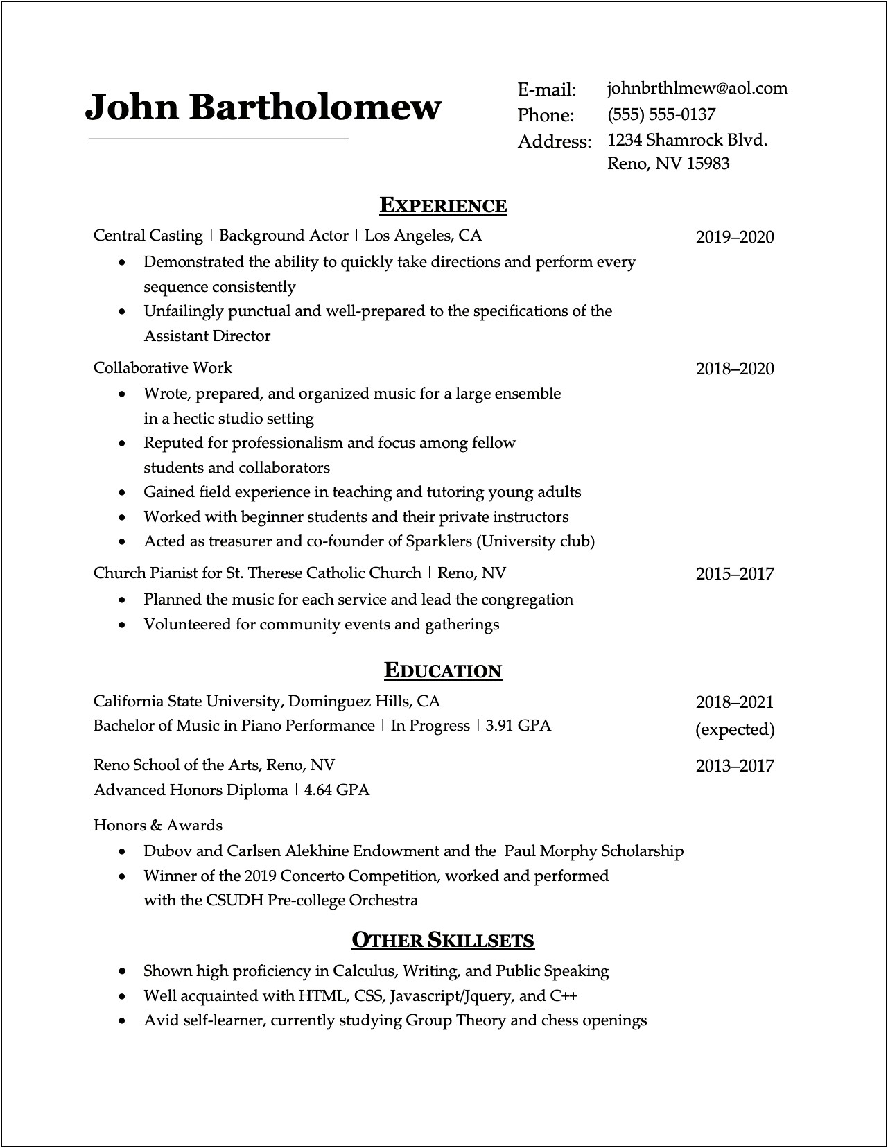 Resume For Forst Time Job Seekers
