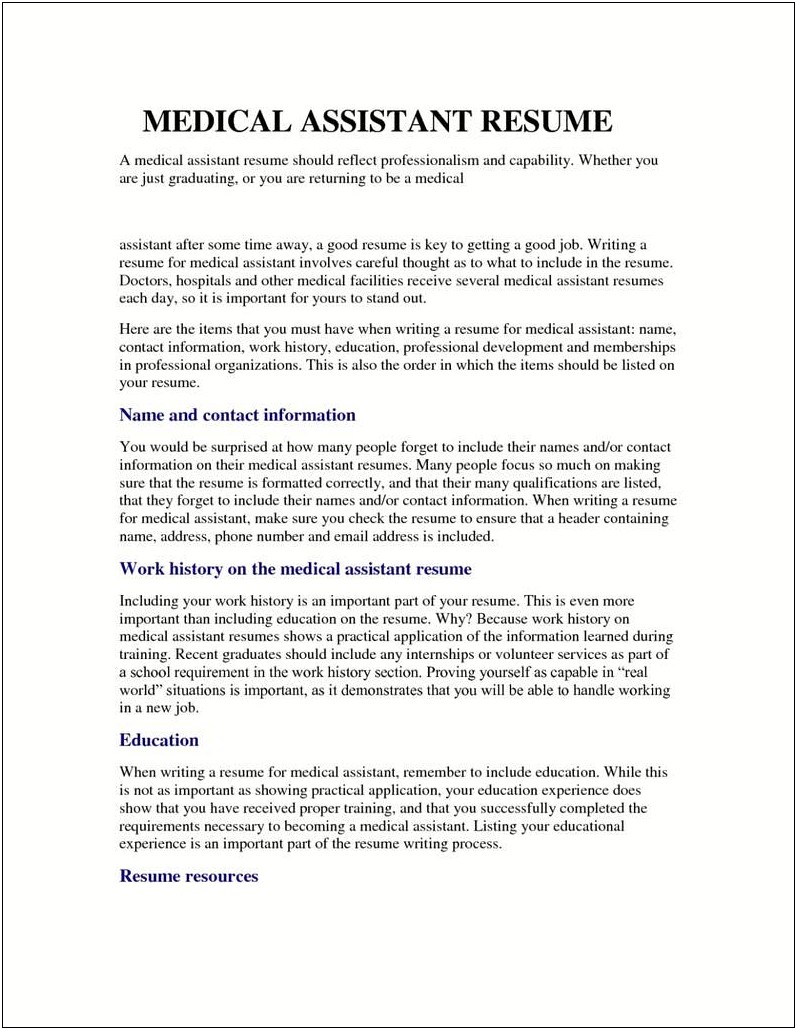 Resume For Home Health Care Worker