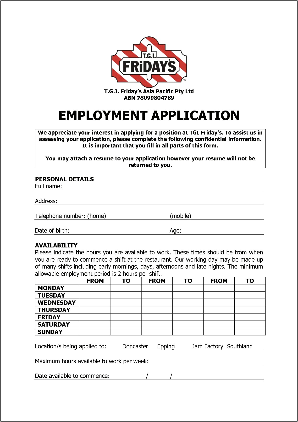 Resume For Job Application Malaysia