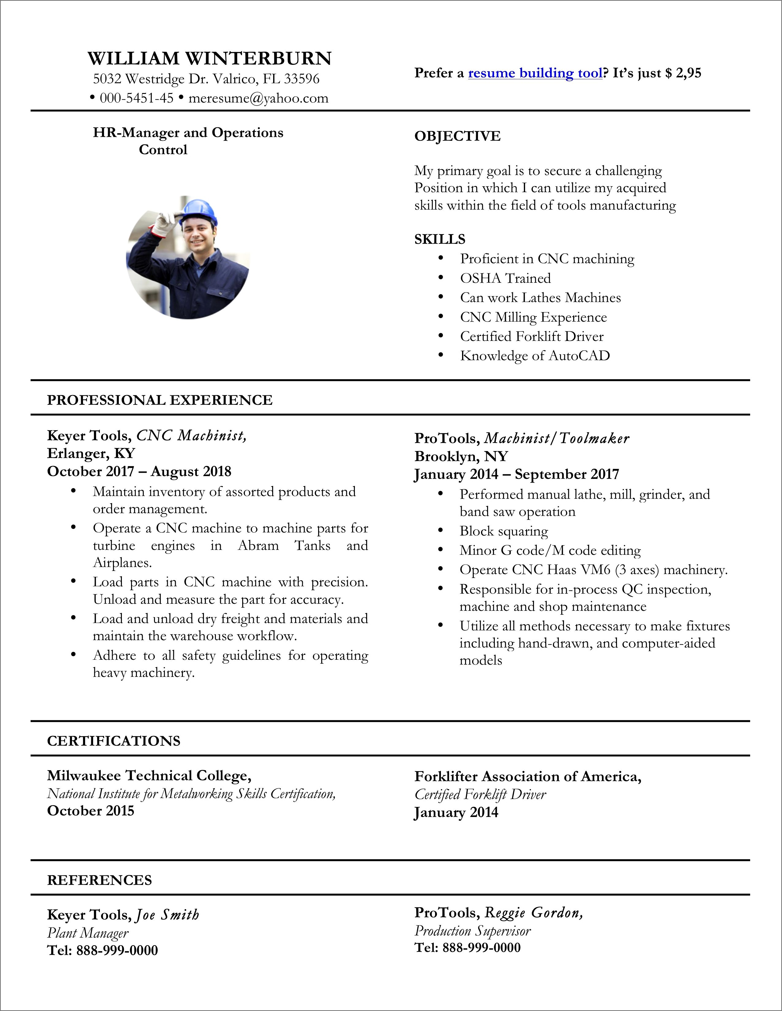 Resume For Job Example Pdf