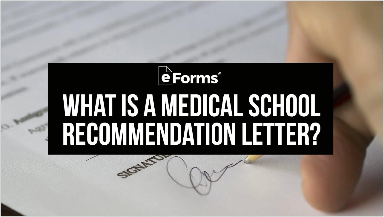 Resume For Letter Of Recommendation Medical School