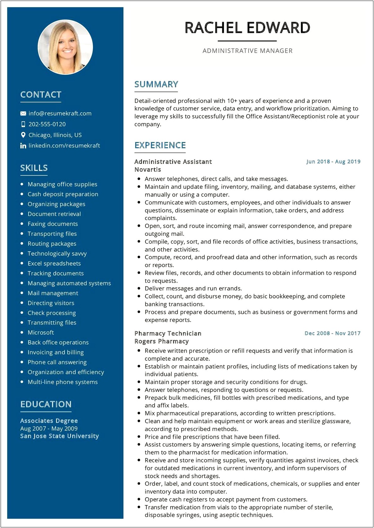 Resume For Manager Post Pdf