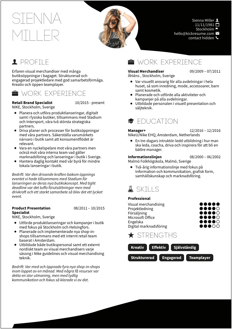 Resume For Marketing Job Sample