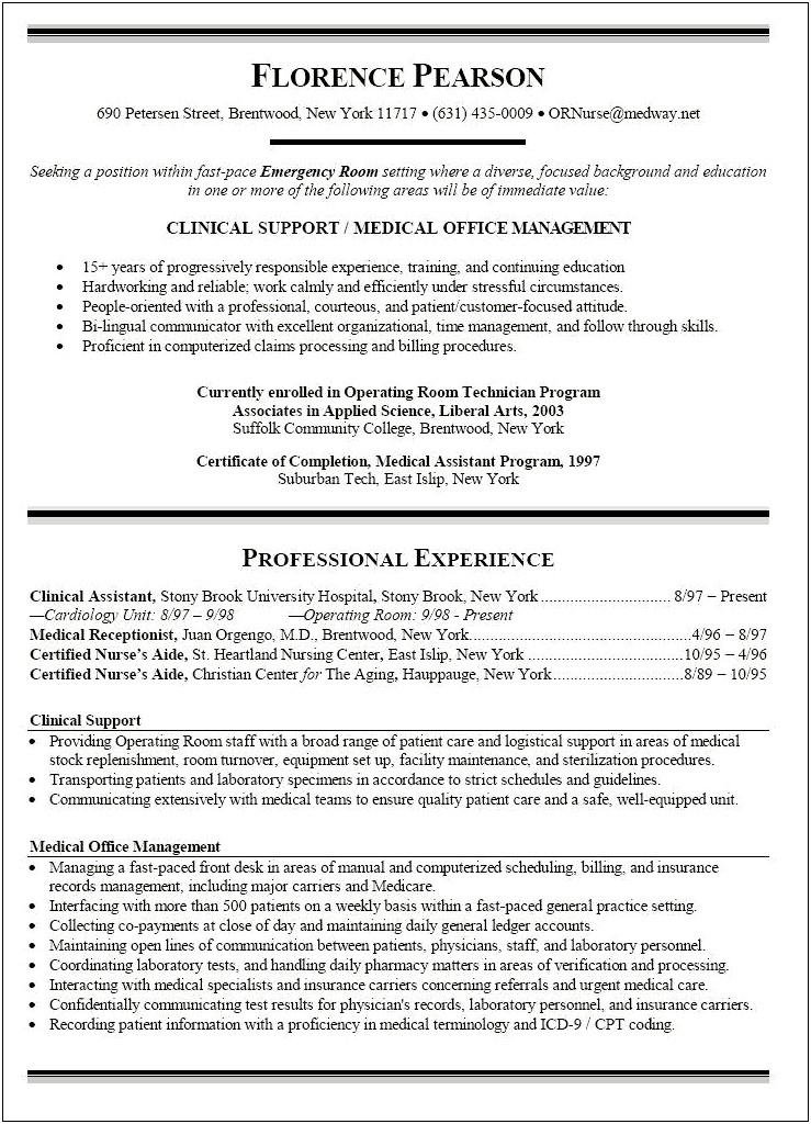 Resume For Nurses With Little Experience
