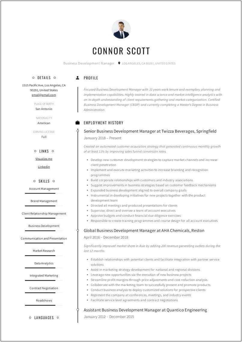 Resume For Packaging Manager In Pharma Company