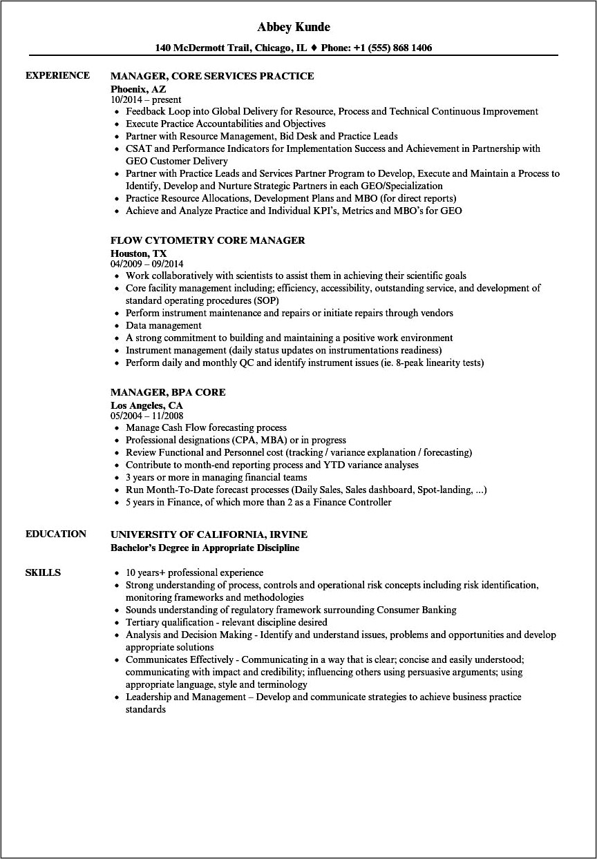 Resume For Peace Corps Samples
