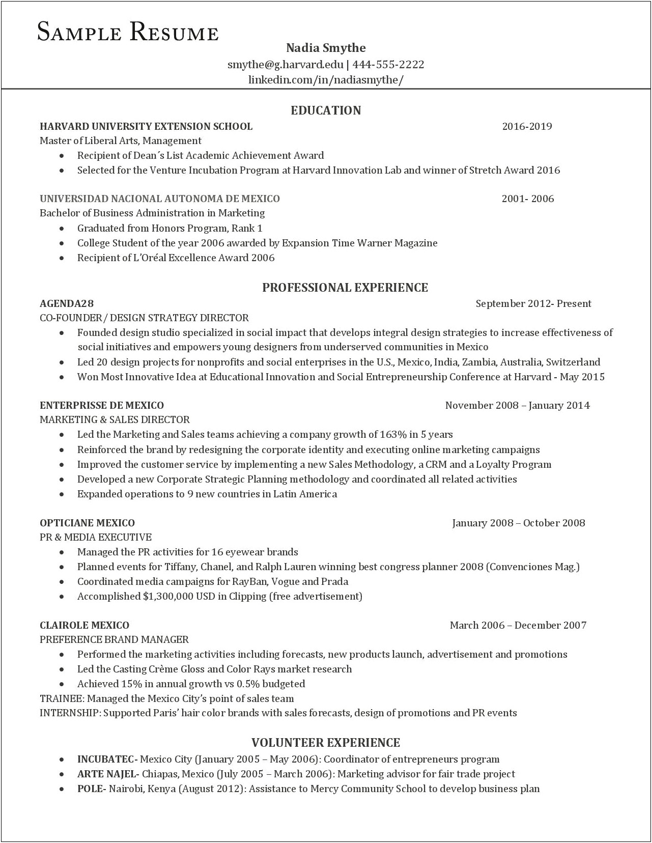 Resume For Promotion Within Company Examples