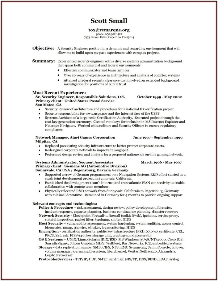 Resume For Security Guard Objective