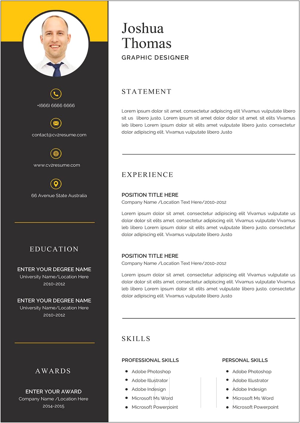 Resume Format Example Download Word