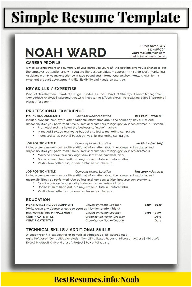 Resume Format For 5 Years Experience In Marketing