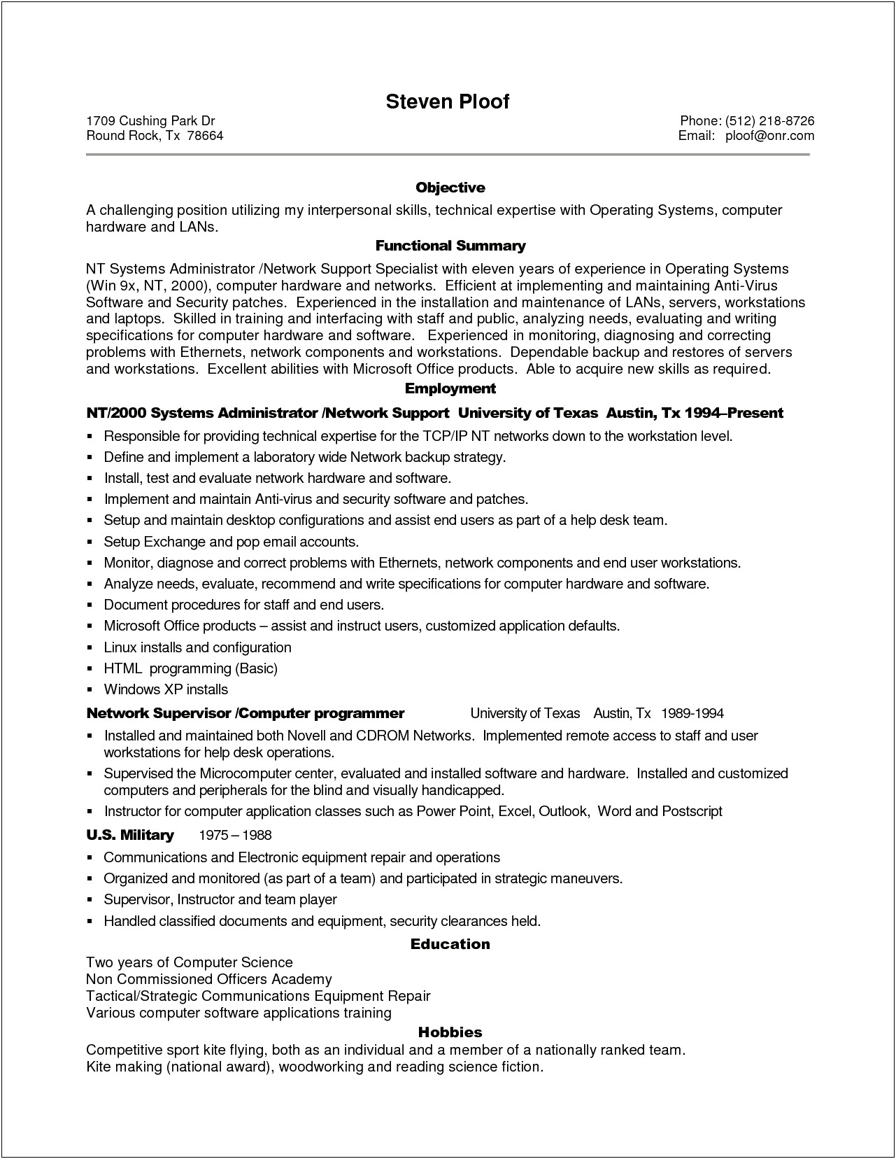 Resume Format For A Lot Of Experience