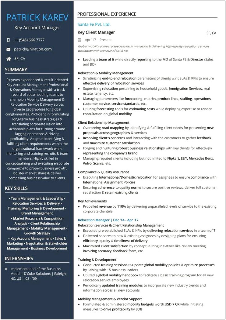 Resume Format For Accountant Manager