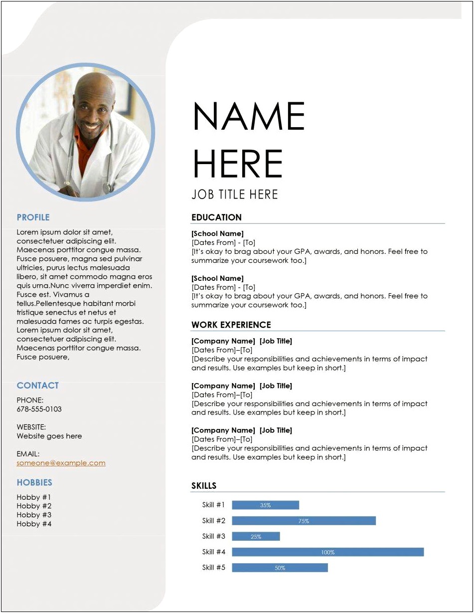 Resume Format For Doctors Free Download