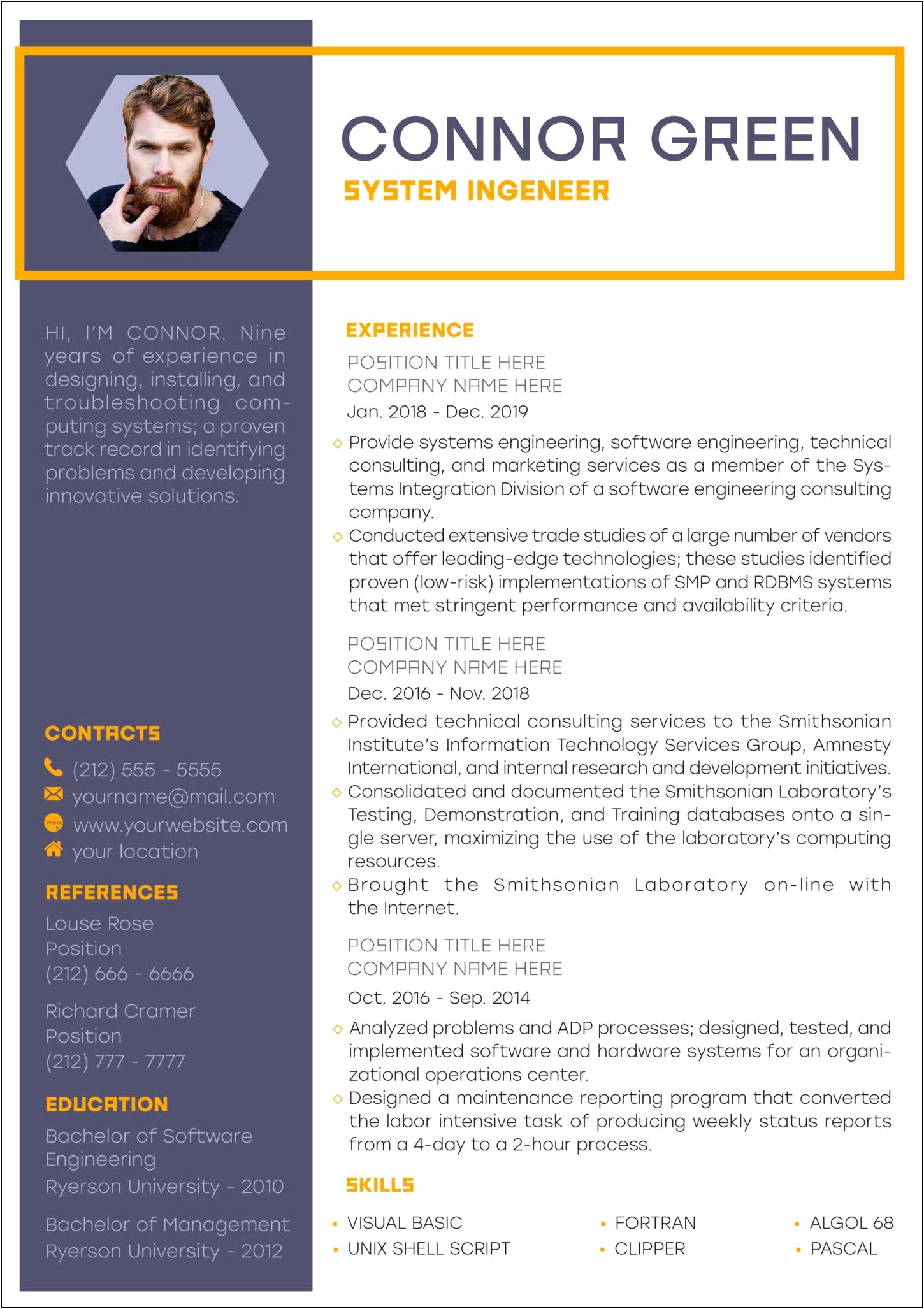 Resume Format For Engineers Download Free
